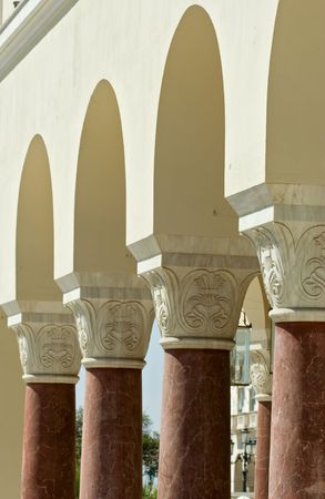 Ancient greek pillars, Thessalonica, Greeceの写真素材