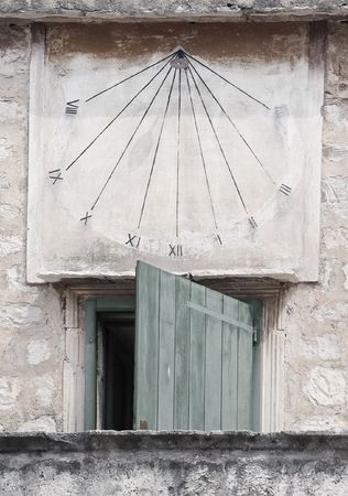 Ancient sun watch in Split, Croatiaの写真素材