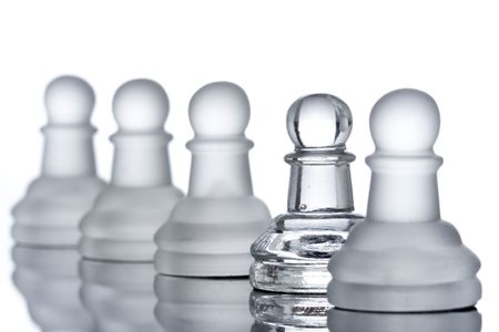 A row of pawnsの写真素材