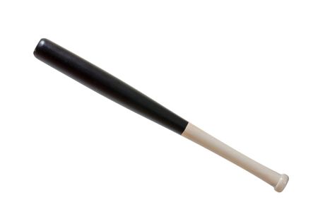 Baseball bat against white backgroundの写真素材