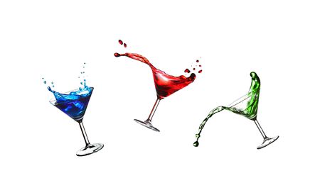 Flying cocktailsの写真素材