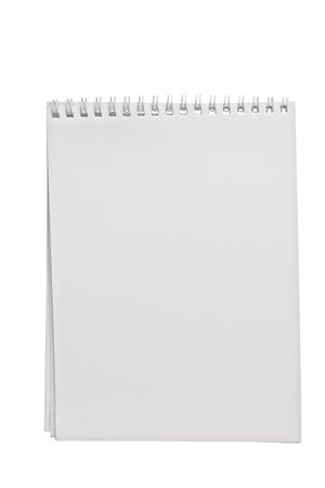 Notepad isolated on white backgroundの写真素材