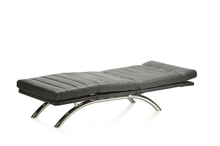 A leather modern chair isolated on white backgroundの写真素材