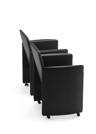 Two chairs isolated against white backgroundの写真素材
