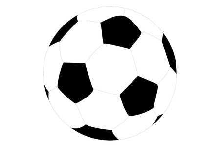 A soccer ball isolated on white backgroundの写真素材