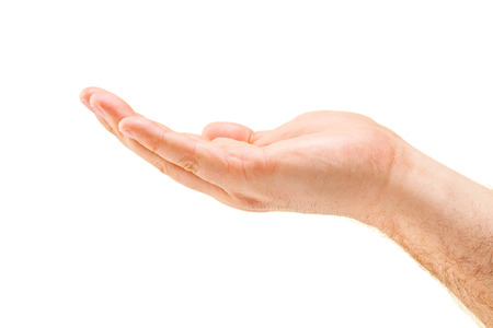 Studio shot of a hand isolated on white background