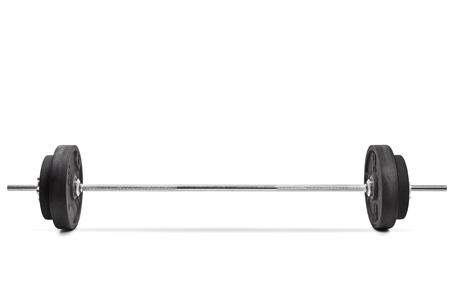 Barbell isolated on white backgroundの写真素材