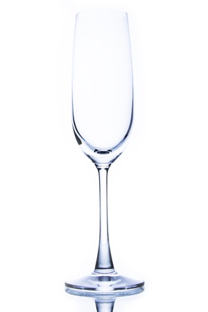Empty wine glass  isolated on a white background の写真素材