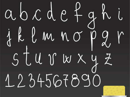 Alphabet on blackboardのイラスト素材