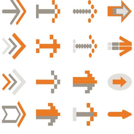 set of different arrowsのイラスト素材