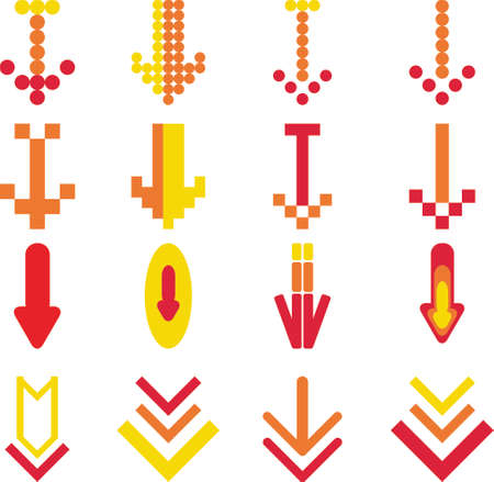 set of vector arrows のイラスト素材