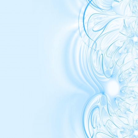 design of abstract smooth blue curves as backgroundの写真素材
