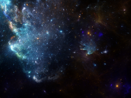Space background with nebula and galaxies and starsの写真素材