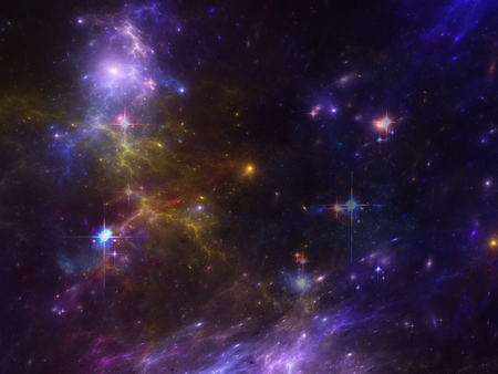 deep space image with nebula and galaxies as background and texture for creating space scape.の写真素材