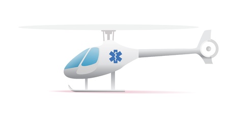 Emergency helicopter icon isolated on whiteのイラスト素材