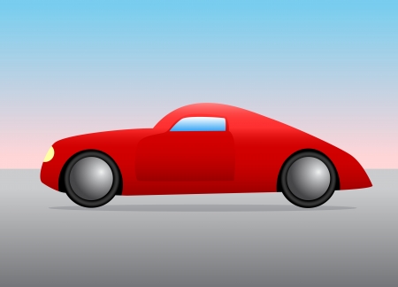 Hot rod car with color gradient background. のイラスト素材