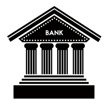 Bank icon on white background. のイラスト素材