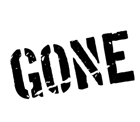 Gone rubber stamp on white. Print, impress, overprint.のイラスト素材