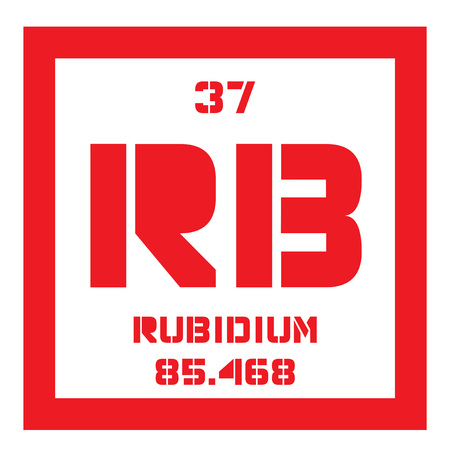 Rubidium is a chemical element. Soft, silver white element of the alkali metal group. Slightly radioactive.のイラスト素材