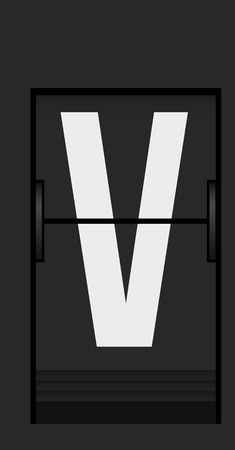 Split flap mechanical board detail. Part of airport schedule mechanical board display. Vintage technology detail illustration.のイラスト素材