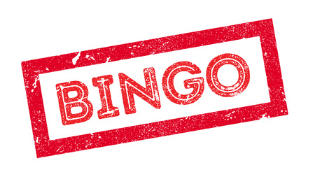 Bingo rubber stamp on white. Print, impress, overprint.のイラスト素材