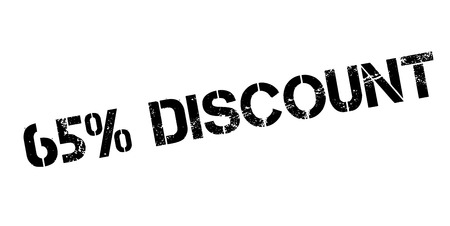 65 percent discount rubber stamp on white. Print, impress, overprint.のイラスト素材