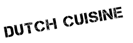 Dutch Cuisine rubber stamp. Grunge design with dust scratches. Effects can be easily removed for a clean, crisp look. Color is easily changed.のイラスト素材