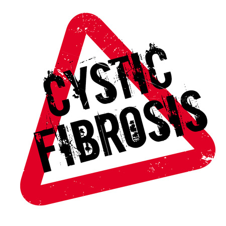 Cystic Fibrosis rubber stamp. Grunge design with dust scratches. Effects can be easily removed for a clean, crisp look. Color is easily changed.のイラスト素材