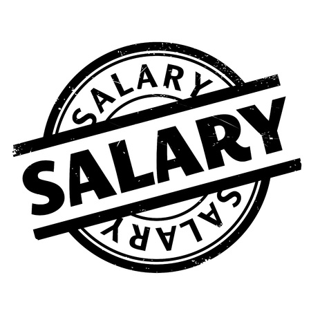 Salary rubber stamp. Grunge design with dust scratches. Effects can be easily removed for a clean, crisp look. Color is easily changed.のイラスト素材