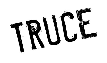 Truce rubber stamp. Grunge design with dust scratches. Effects can be easily removed for a clean, crisp look. Color is easily changed.のイラスト素材