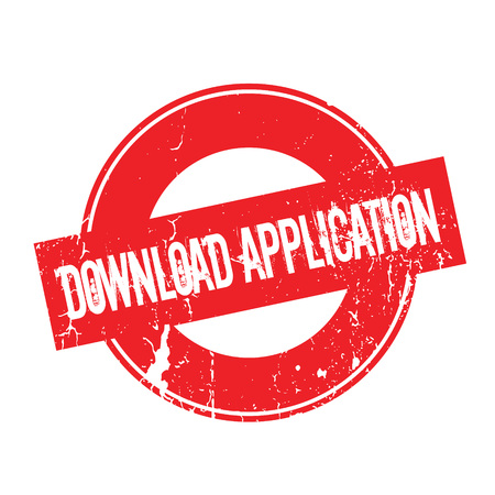 Download Application rubber stamp. Grunge design with dust scratches. Effects can be easily removed for a clean, crisp look. Color is easily changed.のイラスト素材