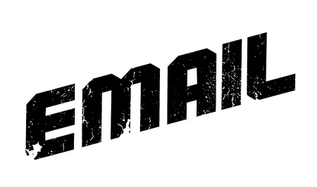Email rubber stamp. Grunge design with dust scratches. Effects can be easily removed for a clean, crisp look. Color is easily changed.のイラスト素材