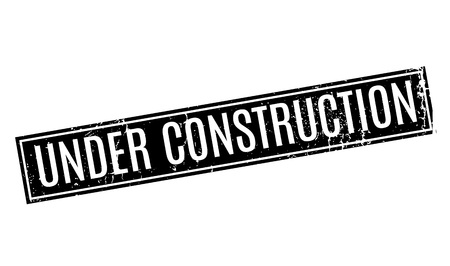 Under Construction rubber stampのイラスト素材