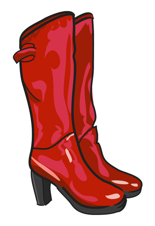 Cartoon image of high bootsのイラスト素材
