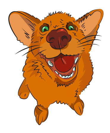 Cartoon image of happy dogのイラスト素材