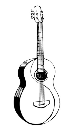 Cartoon image of guitarのイラスト素材