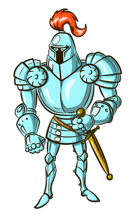 Cartoon image of medieval knightのイラスト素材