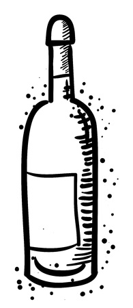 Cartoon image of Wine bottleのイラスト素材