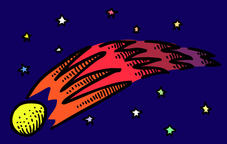 Cartoon image of Cometのイラスト素材