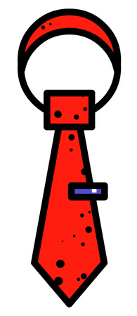 Cartoon image of Tie Icon. Necktie symbolのイラスト素材