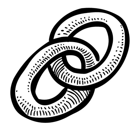 Cartoon image of Link Icon. Chain symbolのイラスト素材