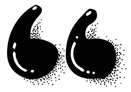 Cartoon image of Quote mark Icon. Quote symbolのイラスト素材