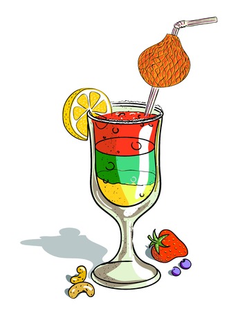 Cartoon image of cocktailのイラスト素材
