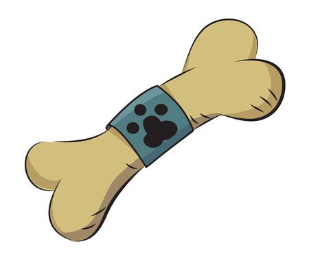 Cartoon image of Dog bone Icon. Bone symbolのイラスト素材