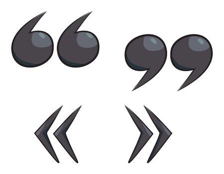 Cartoon image of Quote mark Icon. Quote symbolの写真素材