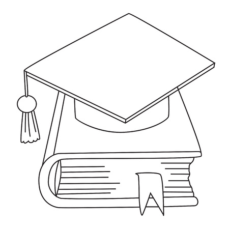 Cartoon image of Book Icon. Education symbolのイラスト素材