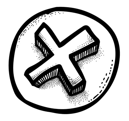 Cartoon image of Deleteのイラスト素材