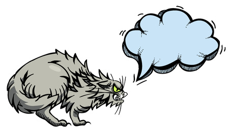 Cartoon image of angry catのイラスト素材