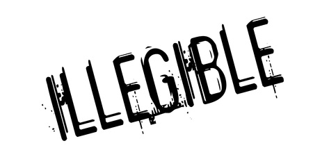 Illegible rubber stampのイラスト素材