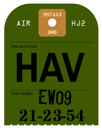 Vintage Luggage Tagのイラスト素材